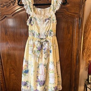 Floral Yellow Kids Dress